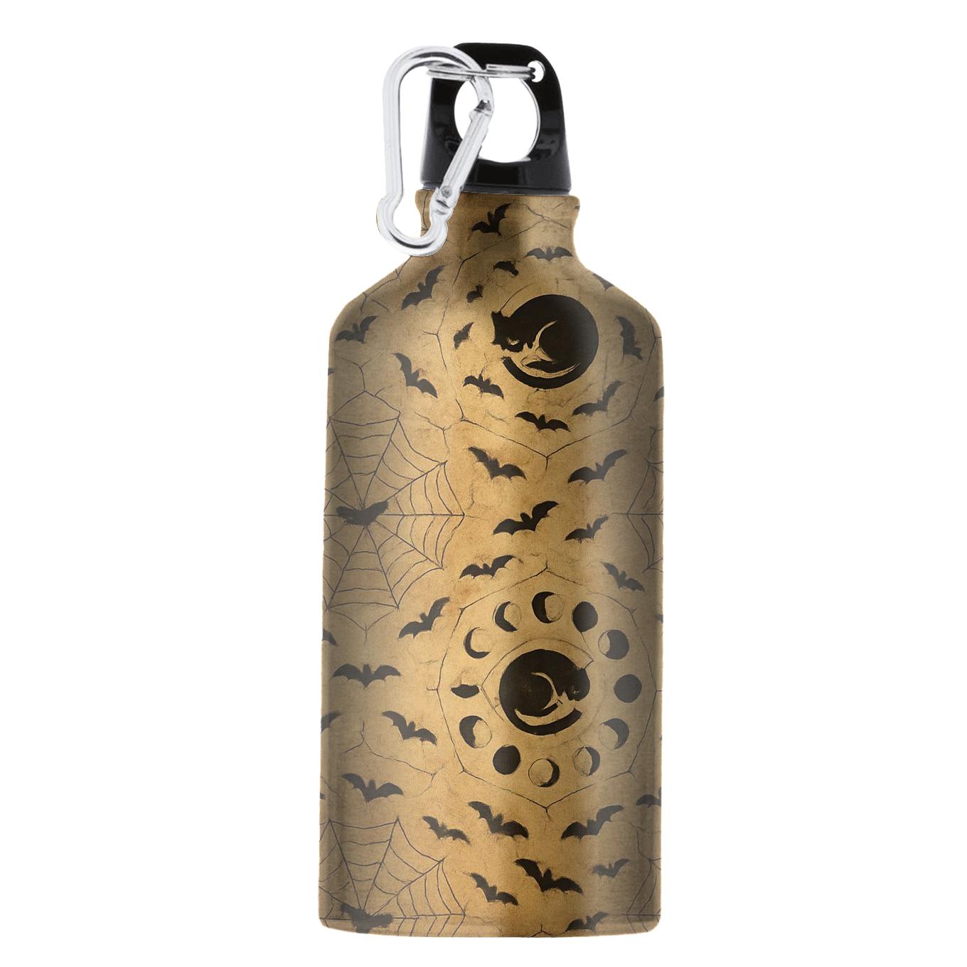 Sepia Parchment Moon Phase Mandala Lattice portable sports bottles