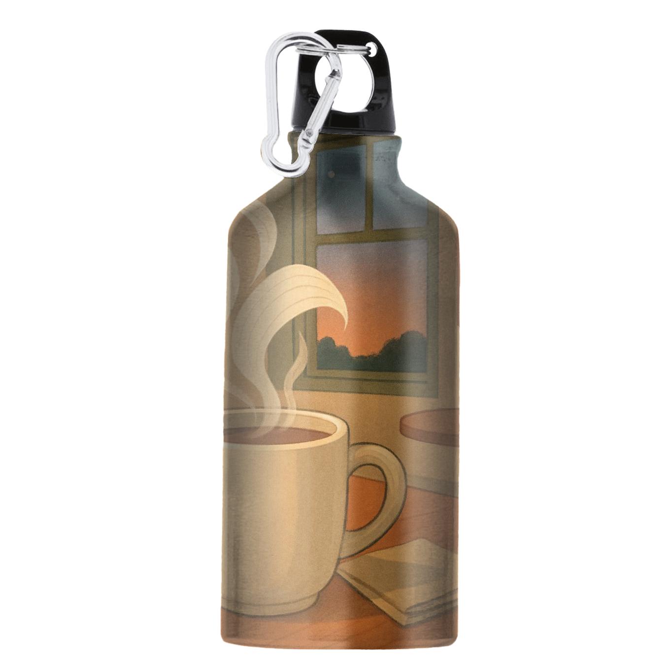 Candlelit Cafe Reading Corner premium sports bottles