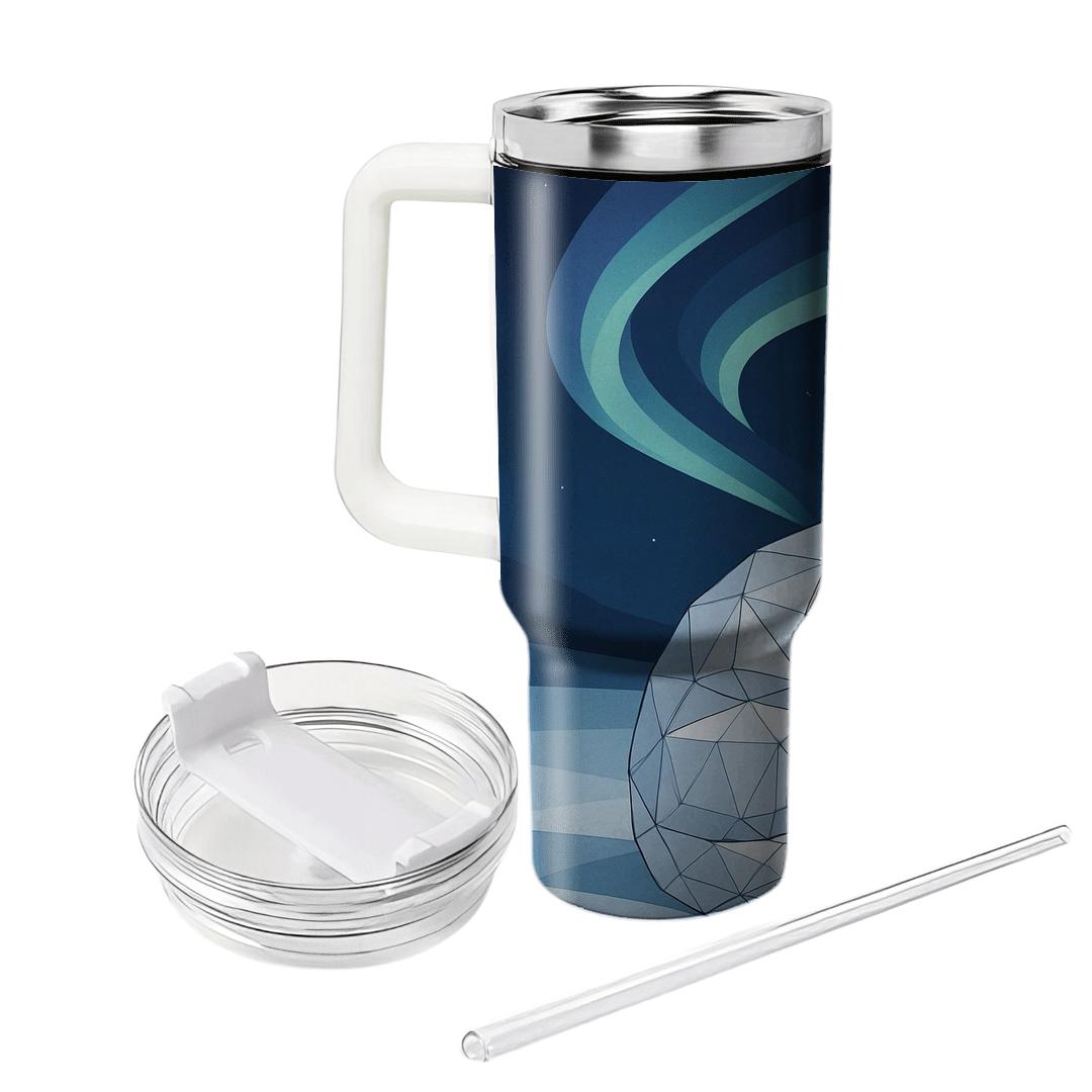 Arctic Fox Aurora Mosaic tumblers for gifts