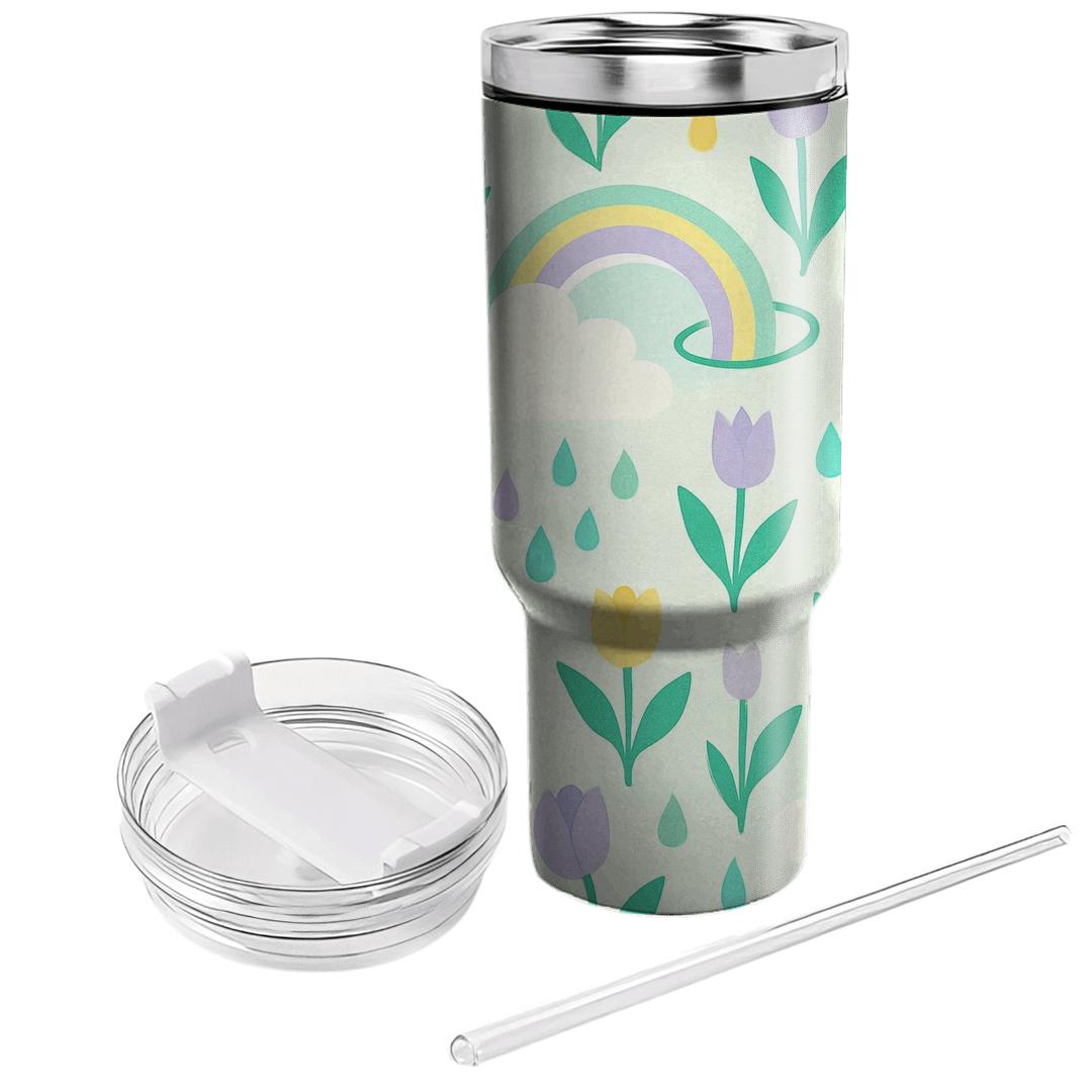 Spring Rainstorm Rainbow Orbit decorative tumblers