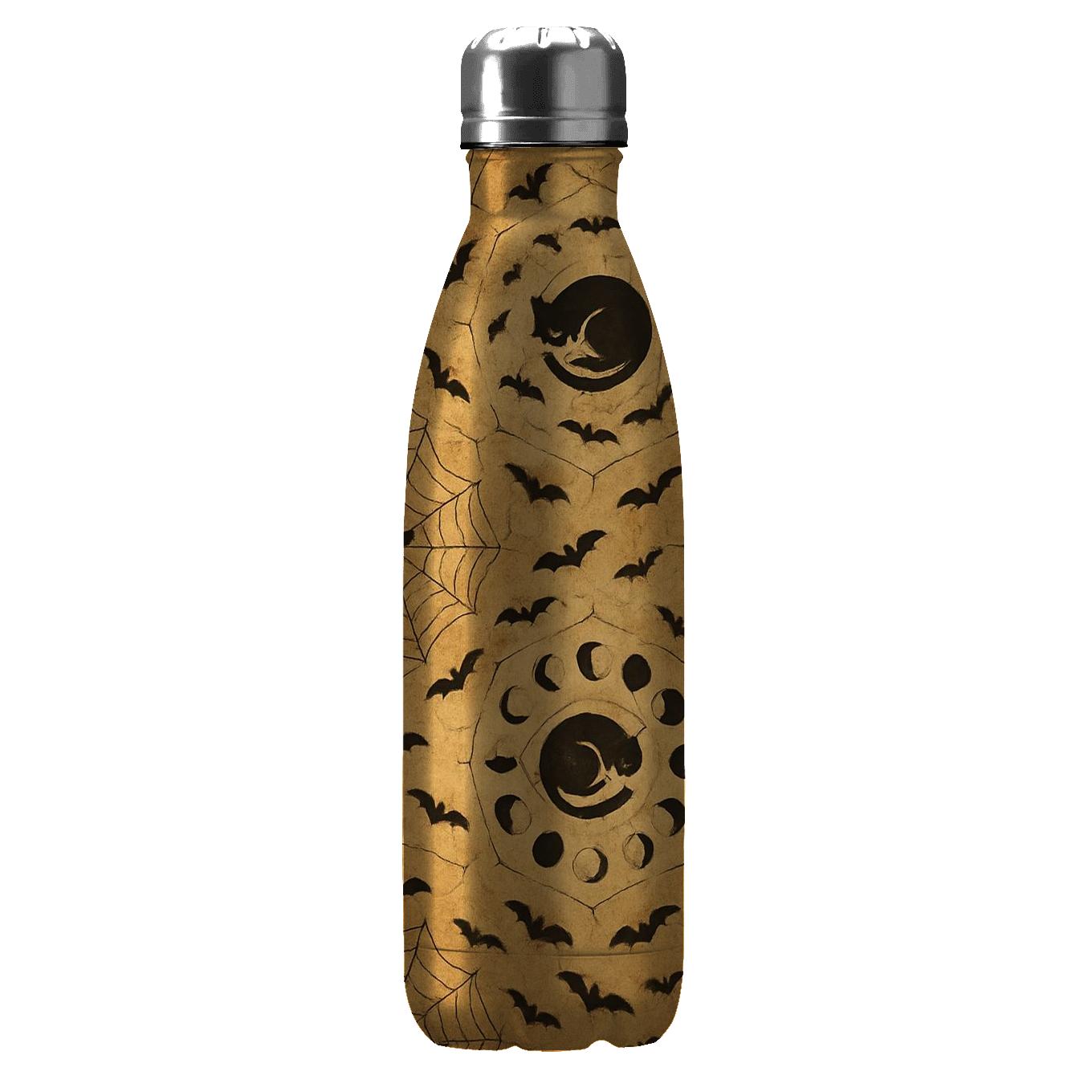 Sepia Parchment Moon Phase Mandala Lattice water bottle cups