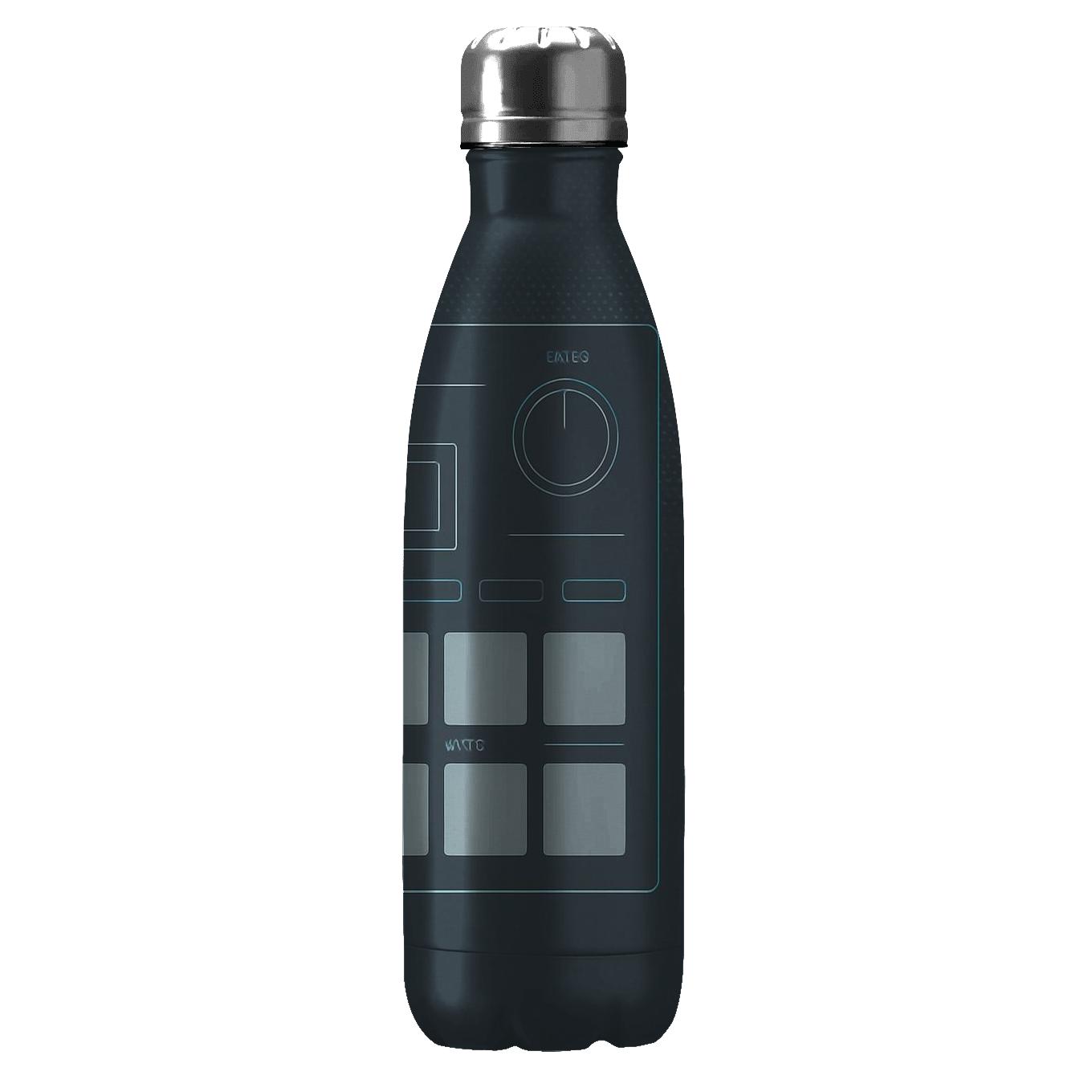 Minimalist Drum Machine Blueprint Pop custom water bottles
