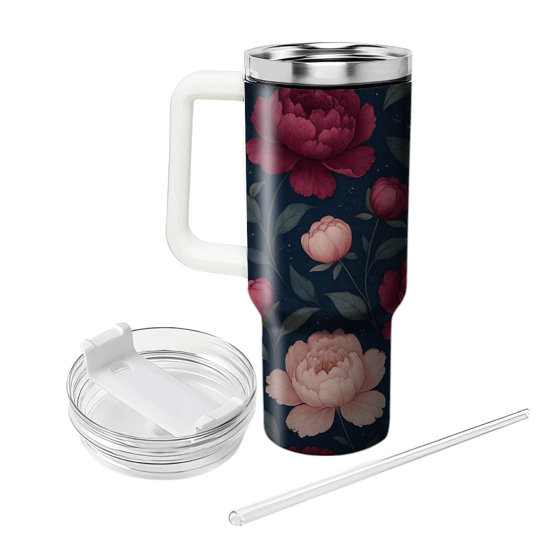 Midnight Peony Constellation decorative tumblers