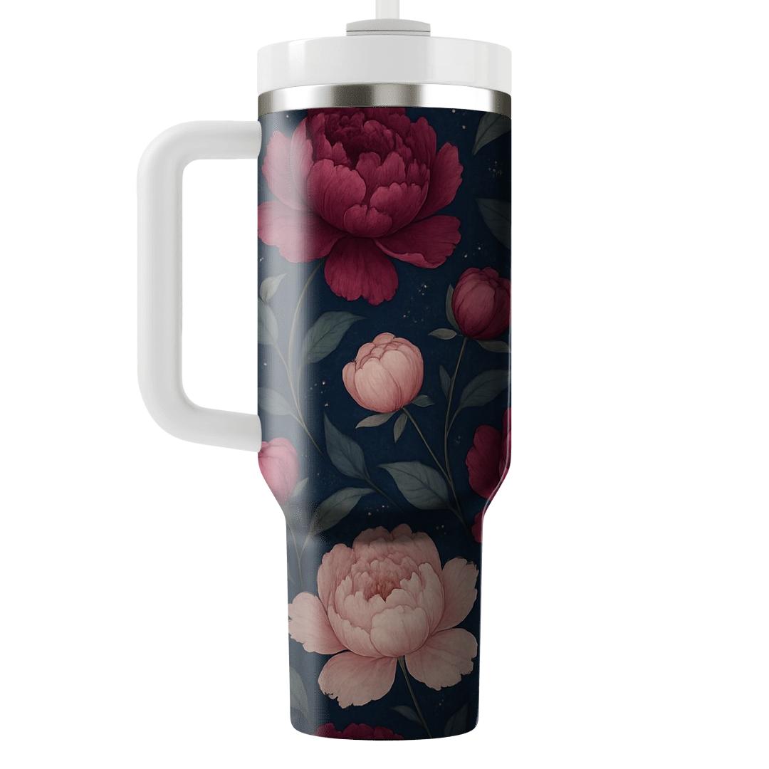 Midnight Peony Constellation decorative tumblers