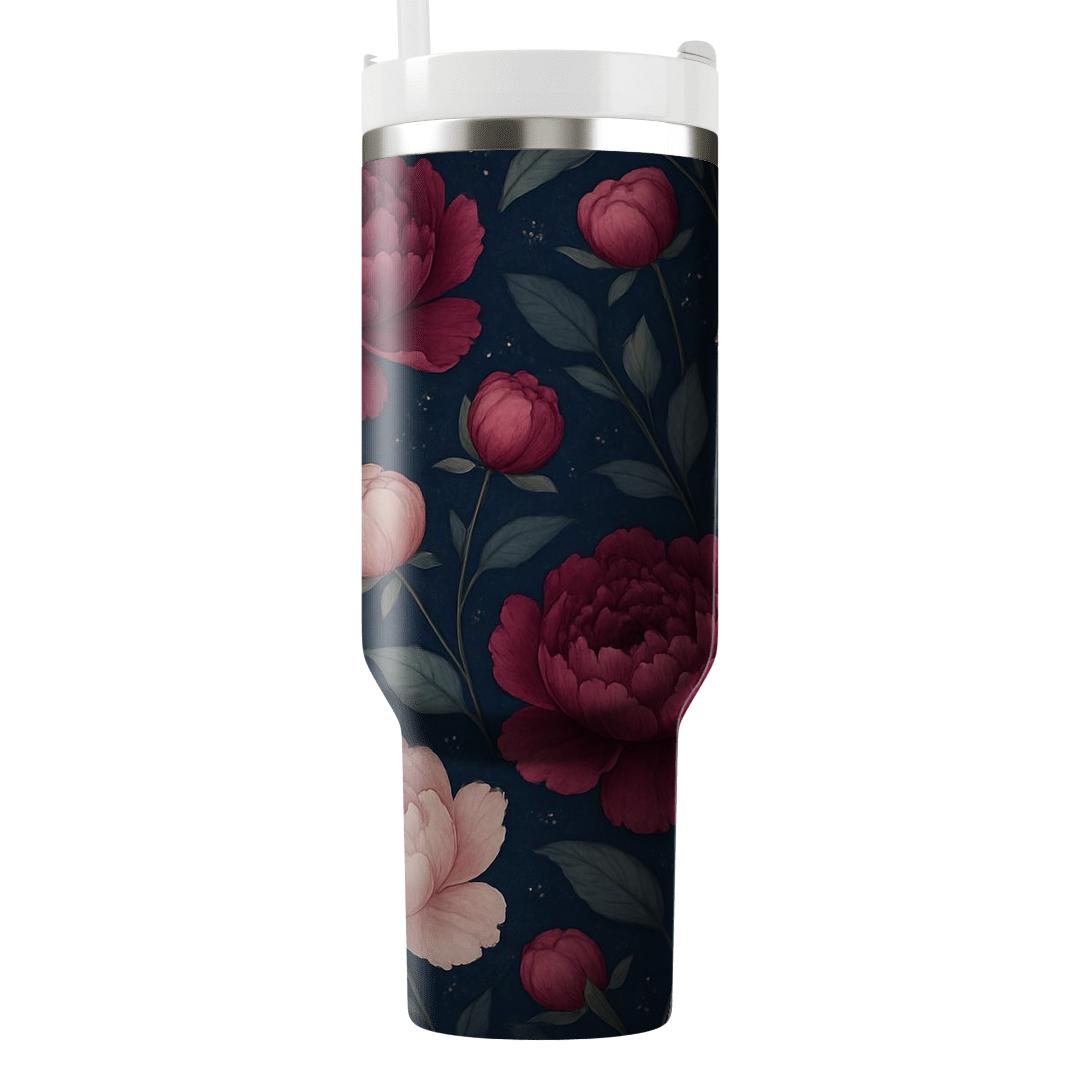 Midnight Peony Constellation decorative tumblers