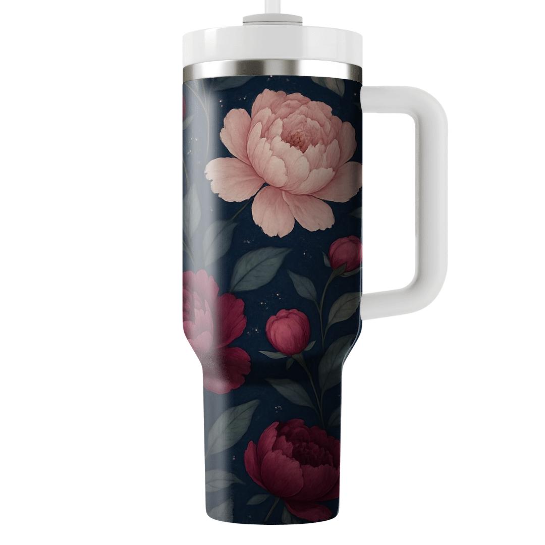Midnight Peony Constellation decorative tumblers