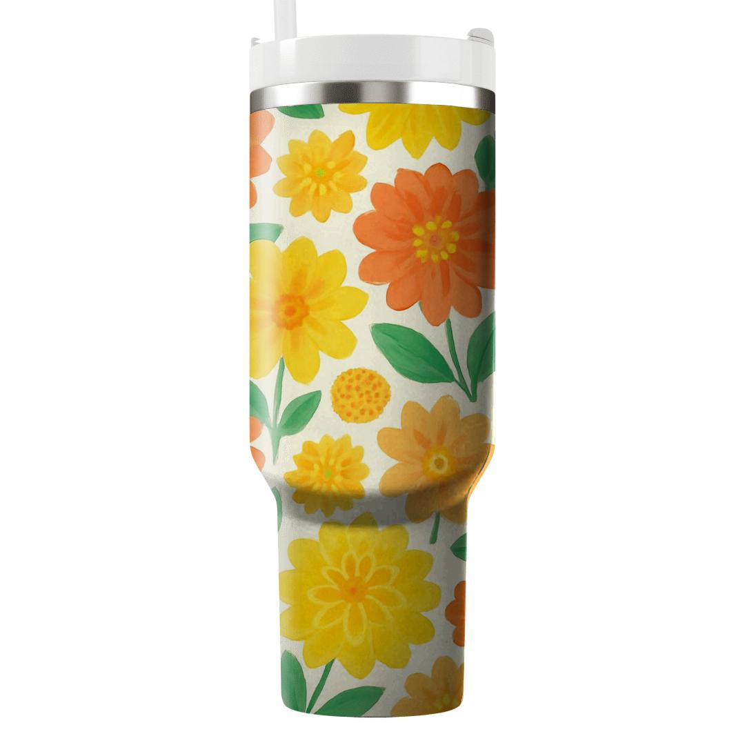 Citrus Dahlia Market Bouquet custom tumblers