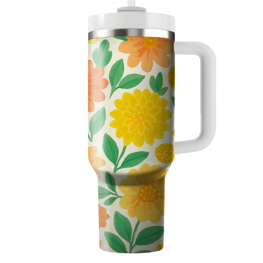 Citrus Dahlia Market Bouquet custom tumblers