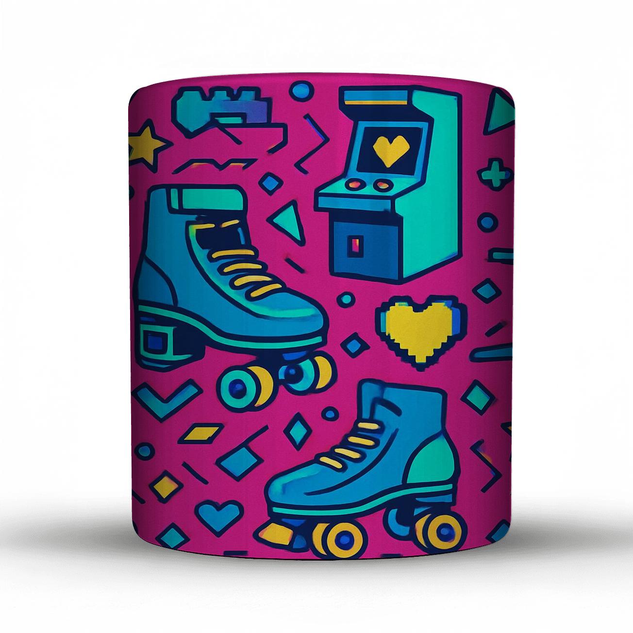 Arcade Roller Rink Parade ceramic coffee mugs