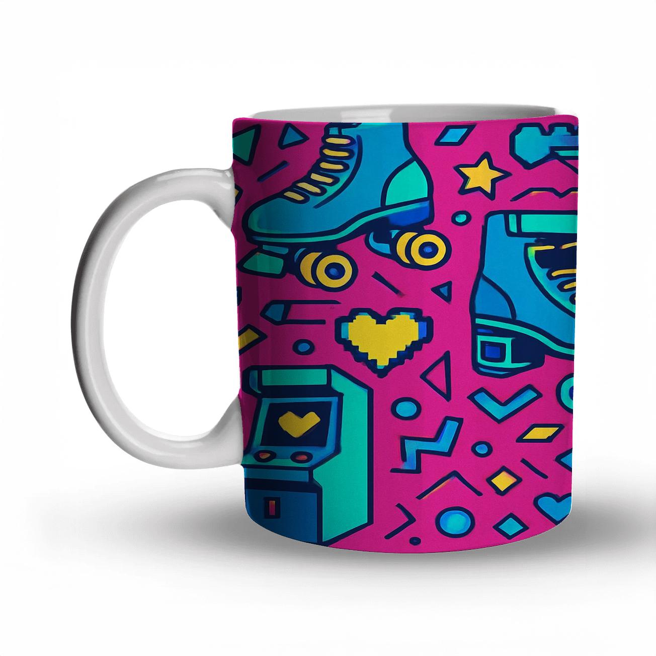 Arcade Roller Rink Parade ceramic coffee mugs