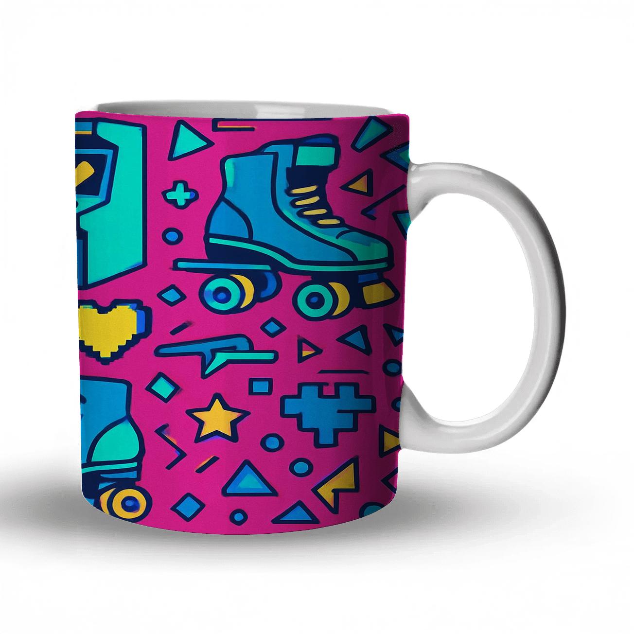 Arcade Roller Rink Parade ceramic coffee mugs