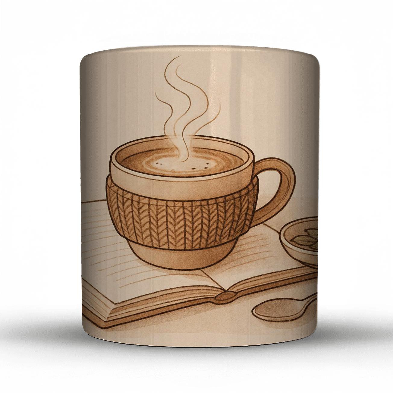 Library Cardamom Latte Stillness premium drinkware mugs