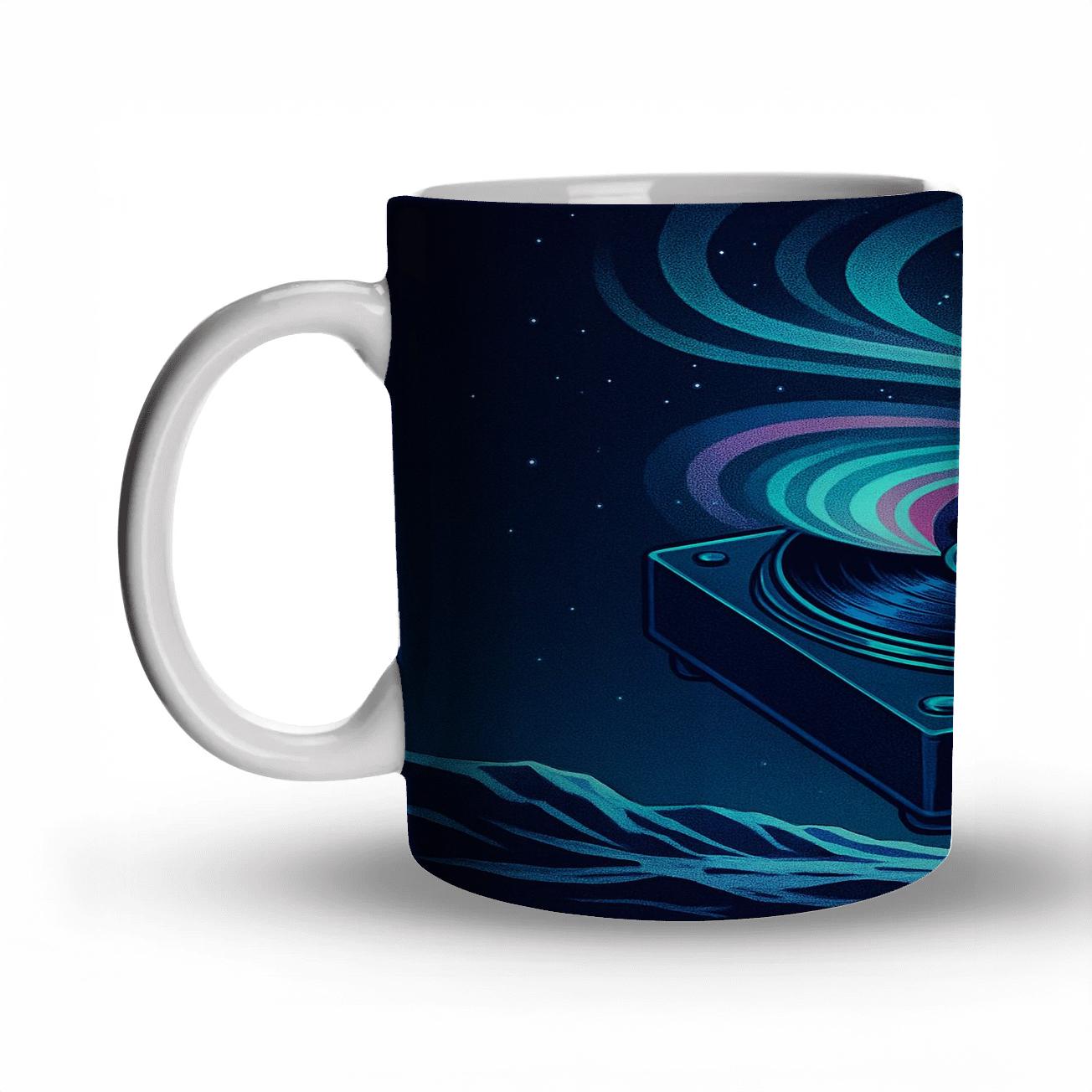 Cosmic Turntable Aurora gift mugs for occasions