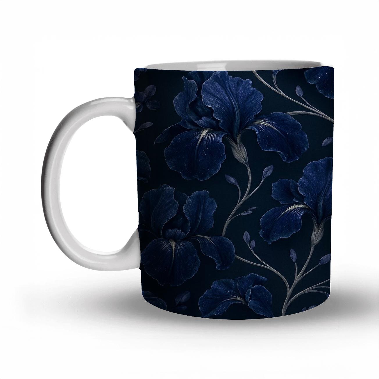 Midnight Iris Constellation Bloom personalized mugs