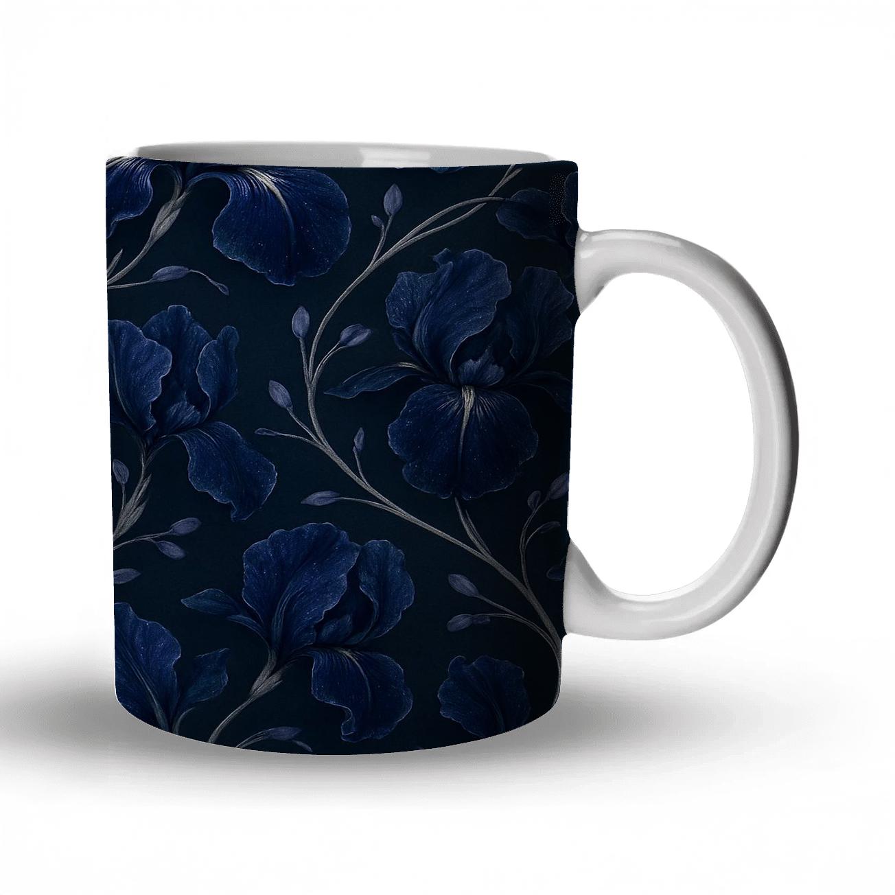 Midnight Iris Constellation Bloom personalized mugs