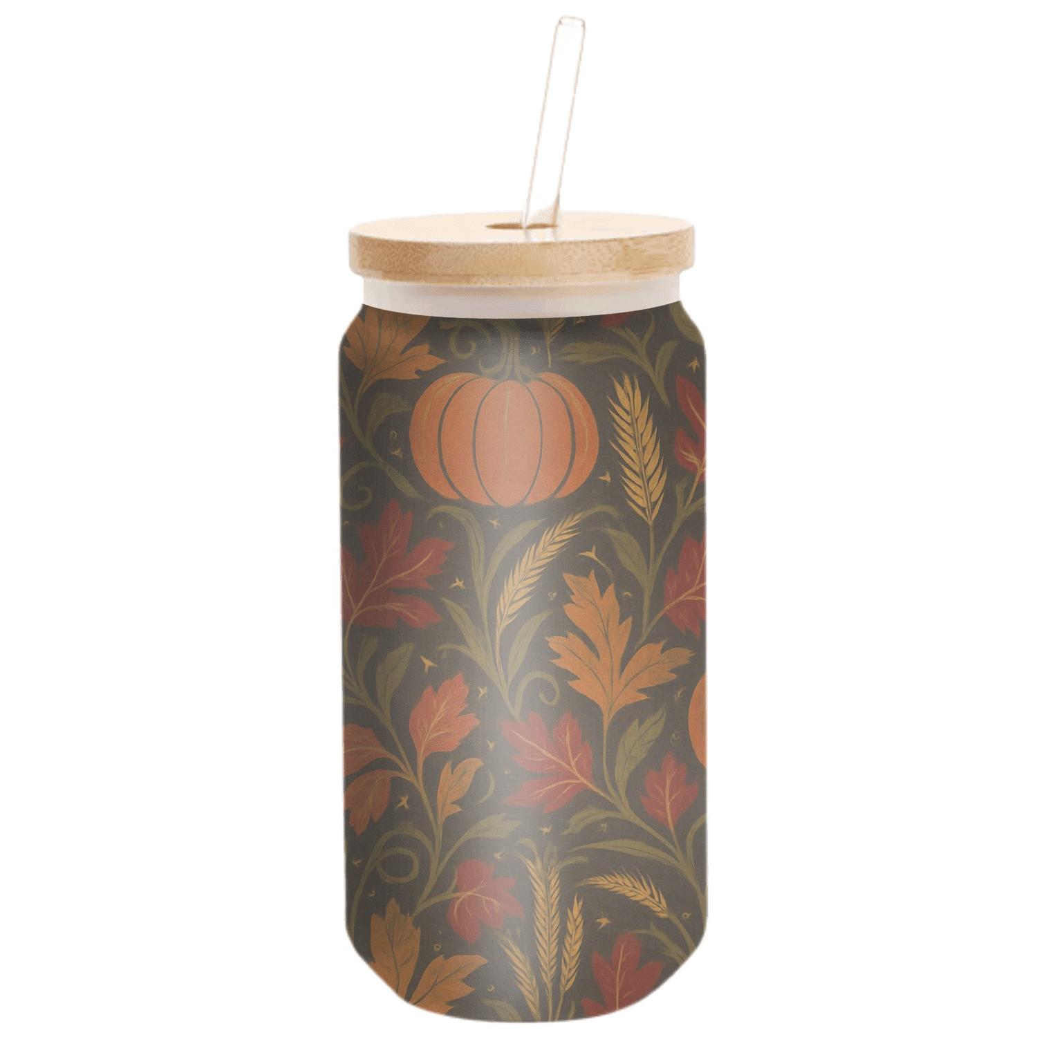 Autumn Meteor Harvest Tapestry artisan blown glass drinkware