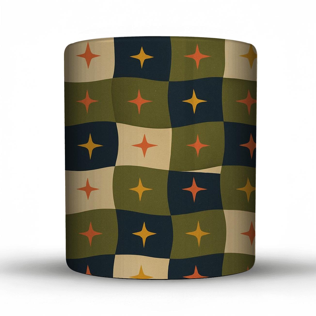 Starry Checkerboard Groove insulated thermal mugs