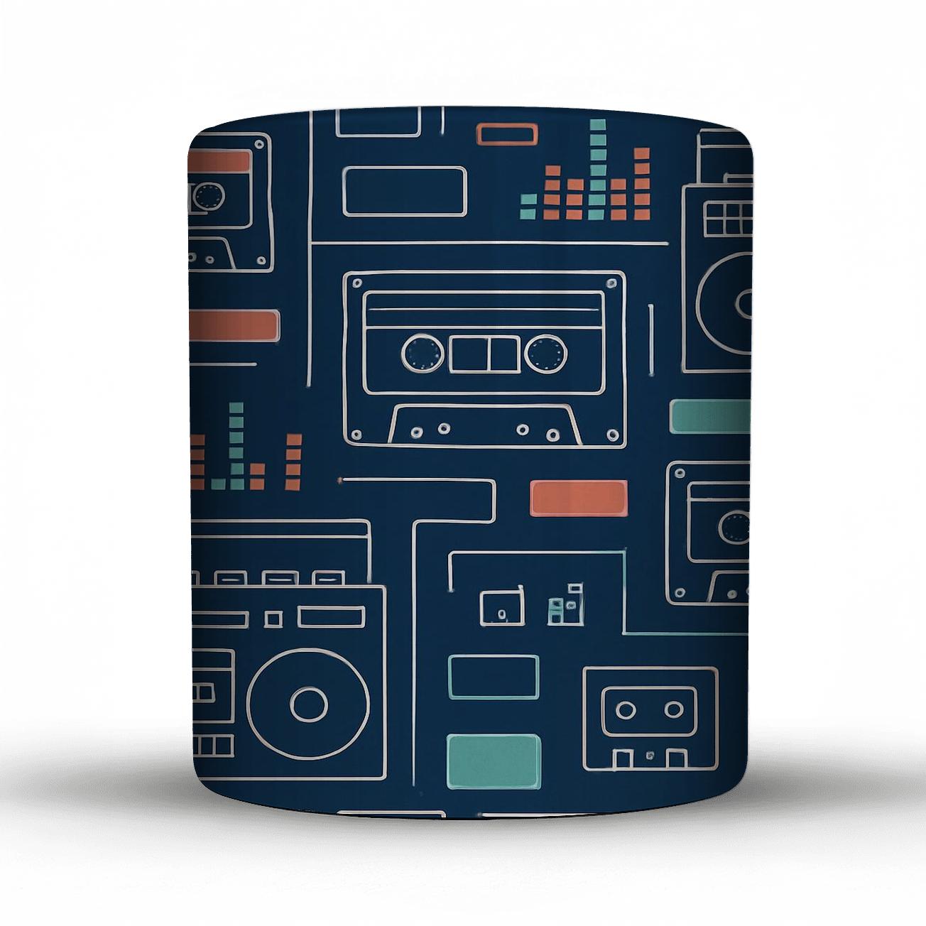 Cassette City Blueprint ceramic coffee mugs