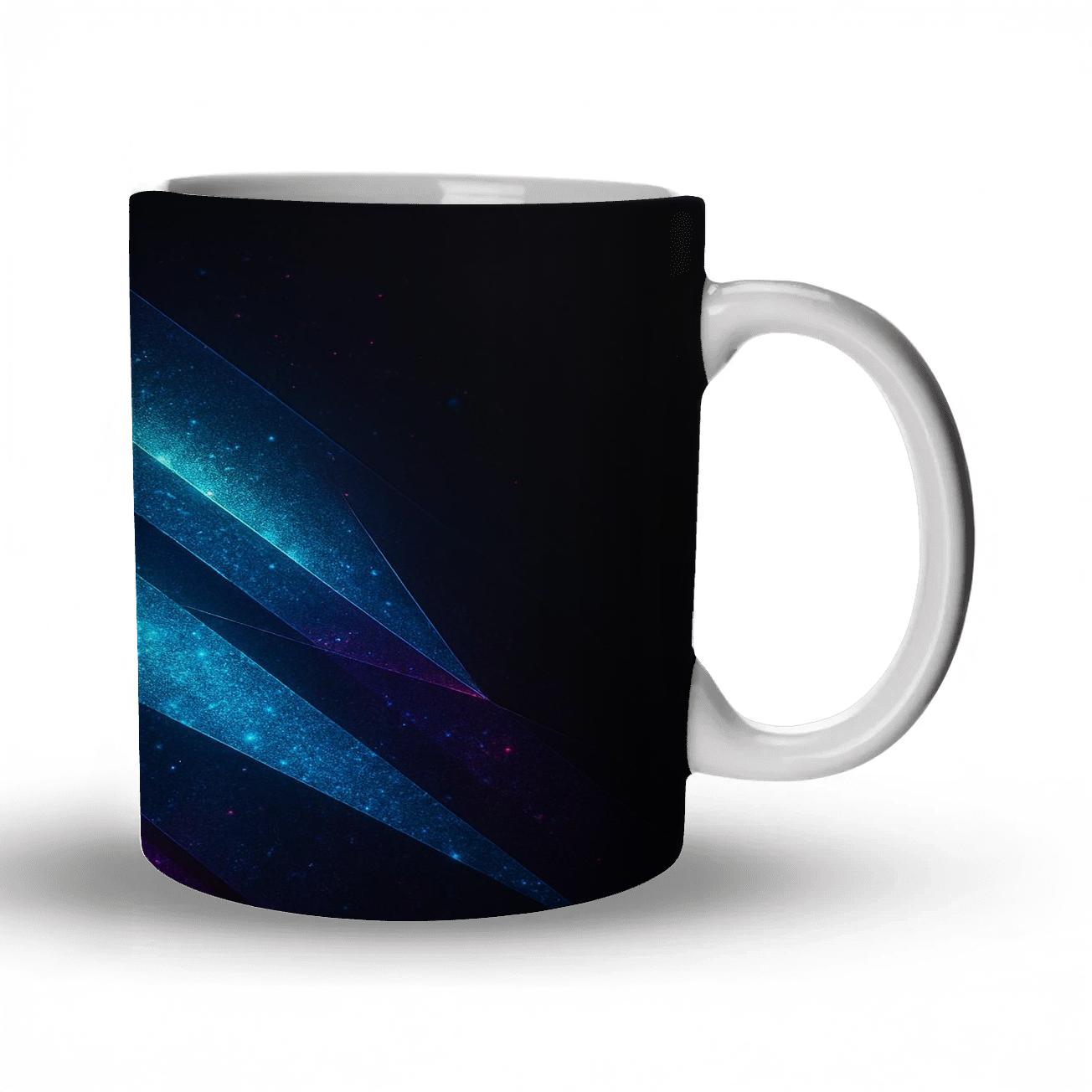 Neon Prism Glitter Afterglow ceramic coffee mugs