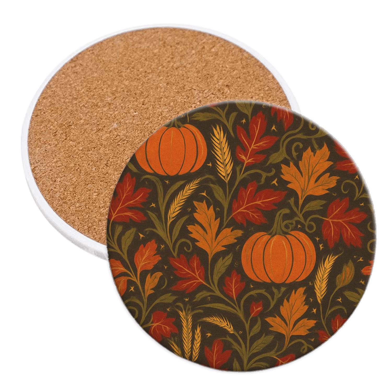 Autumn Meteor Harvest Tapestry custom engraved coasters