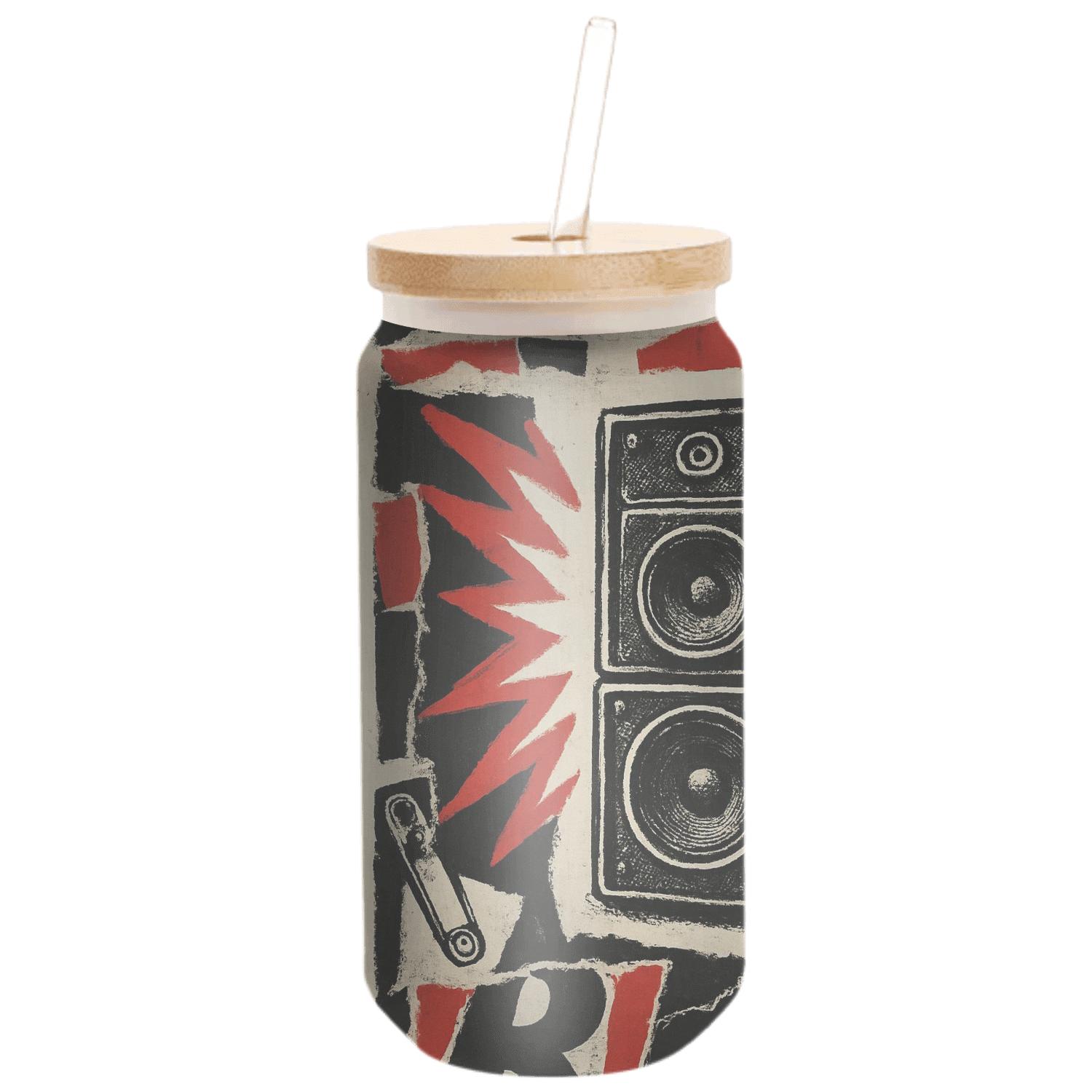 Riot Zine Speaker Collage textured glass