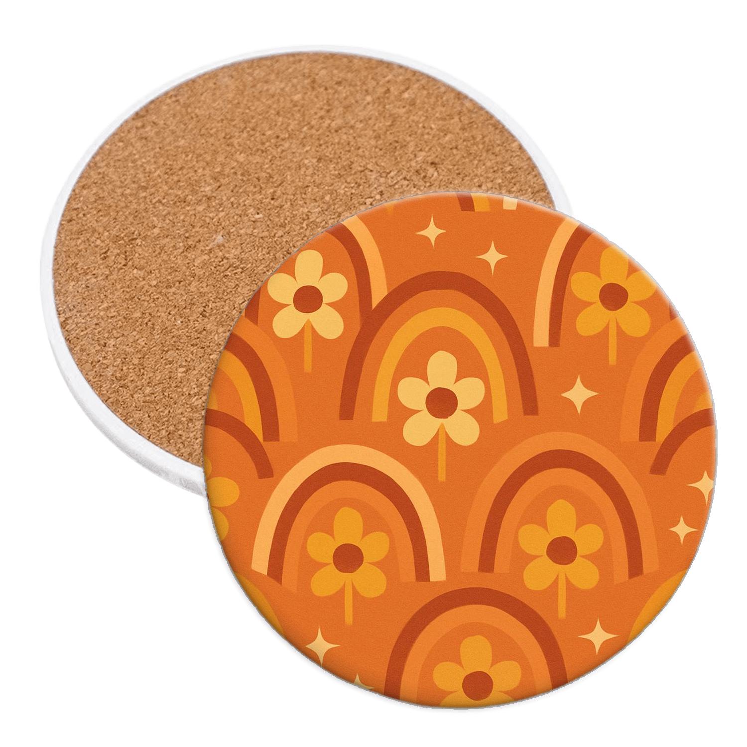 Desert Dawn Bloom Arches coasters for home decor