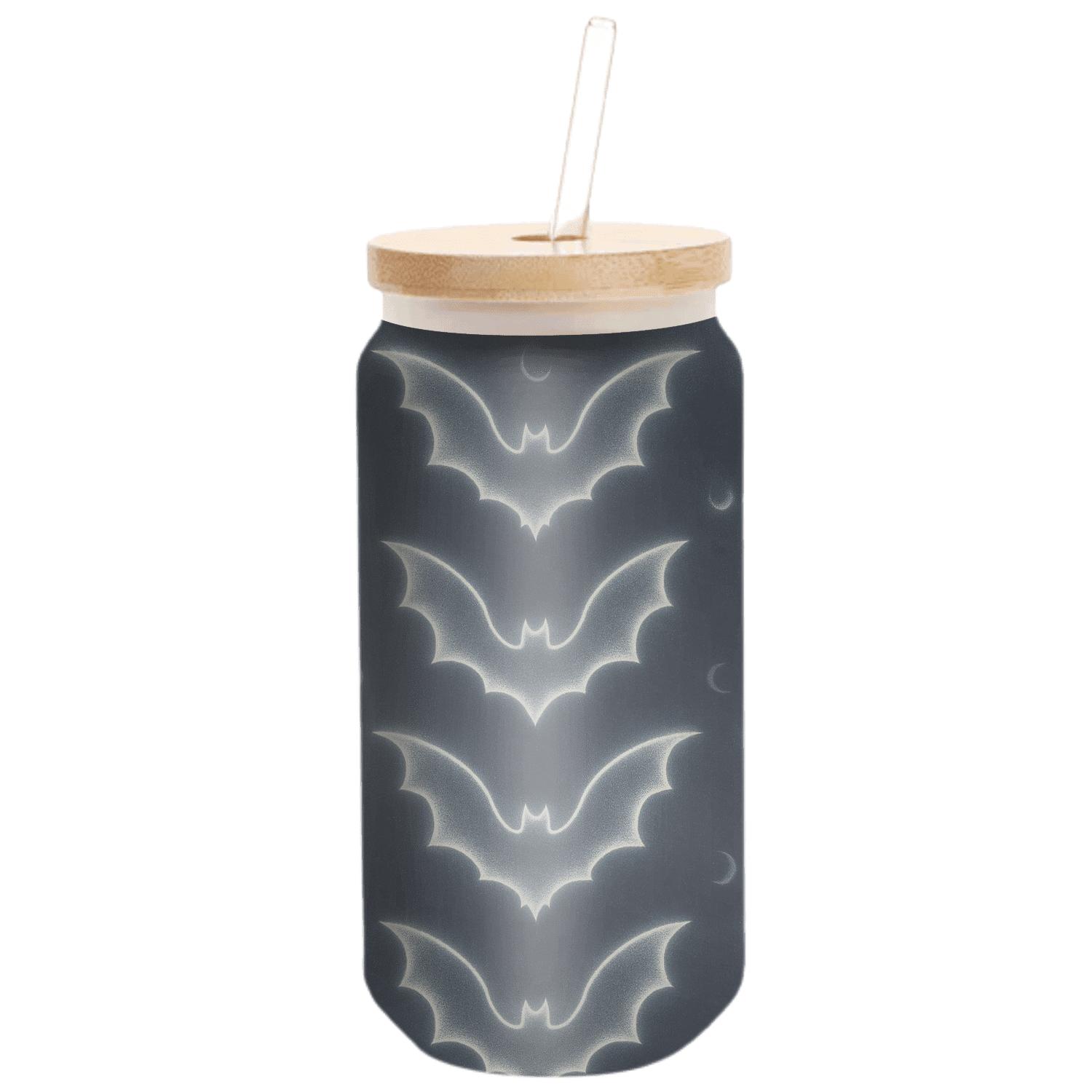 Glow Edge Bat Mirror Lattice artisan blown glass drinkware