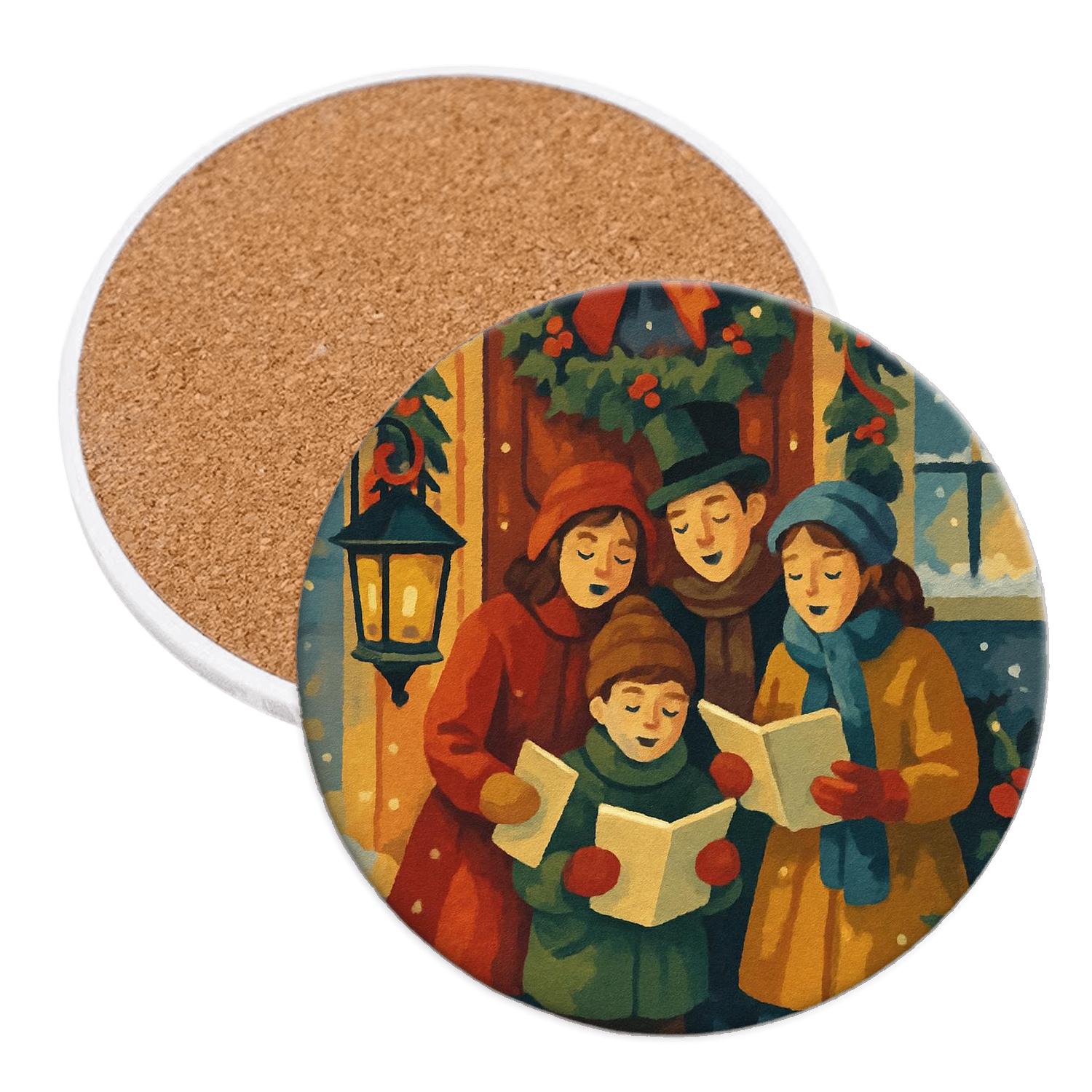 Wreathlit Welcome wooden table coasters