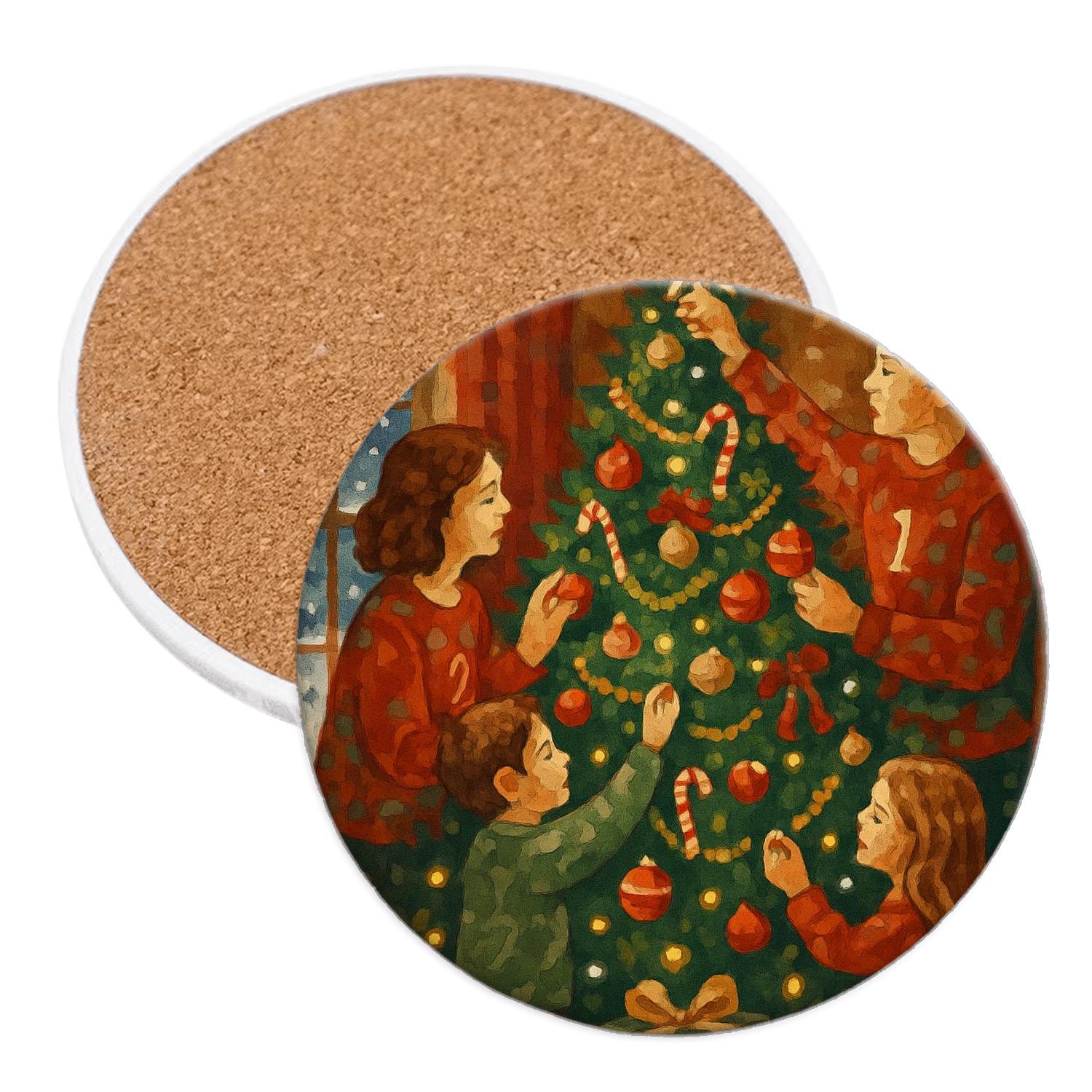 Starlight Tree Trimmers elegant tabletop coasters