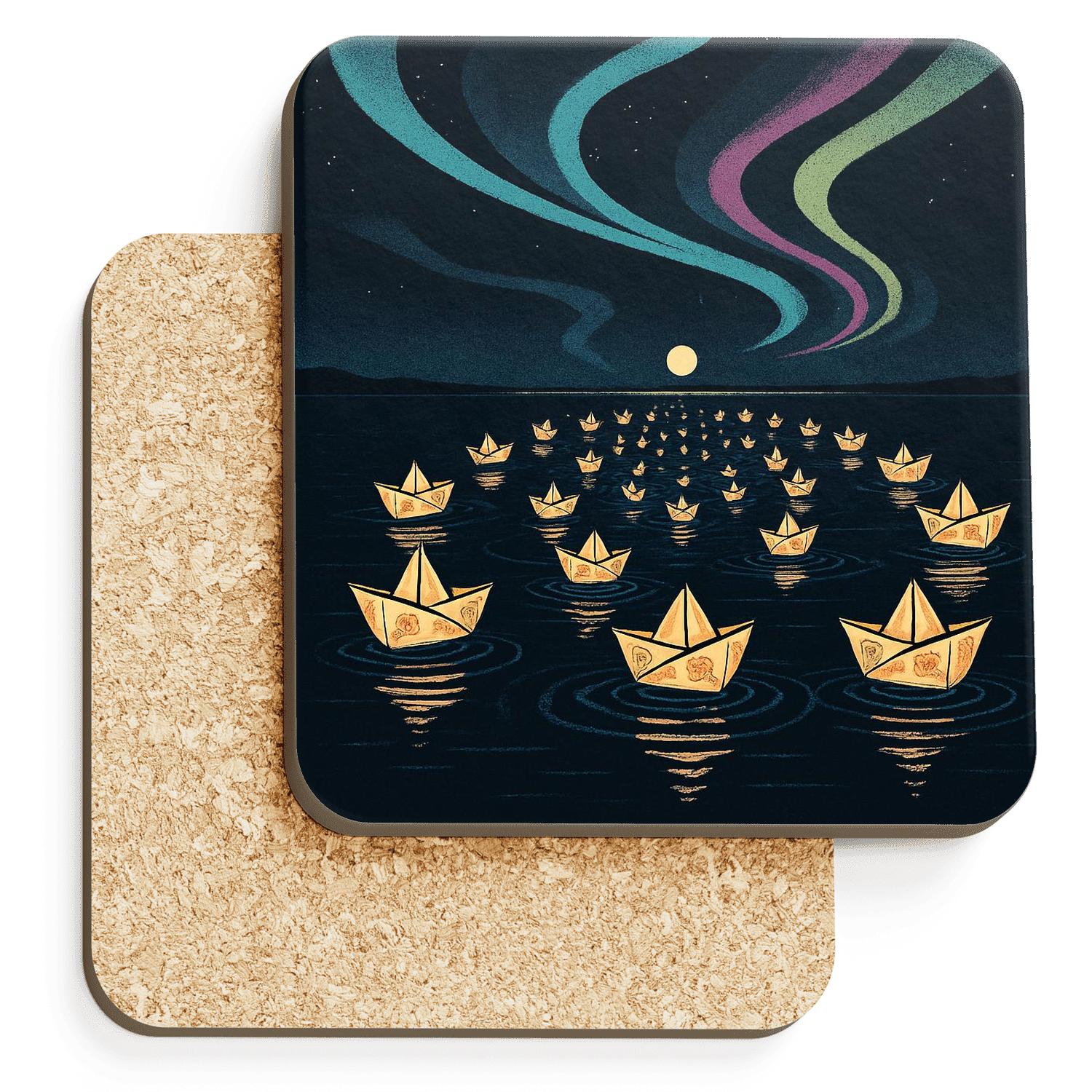 Aurora Lantern Regatta decorative beverage coasters