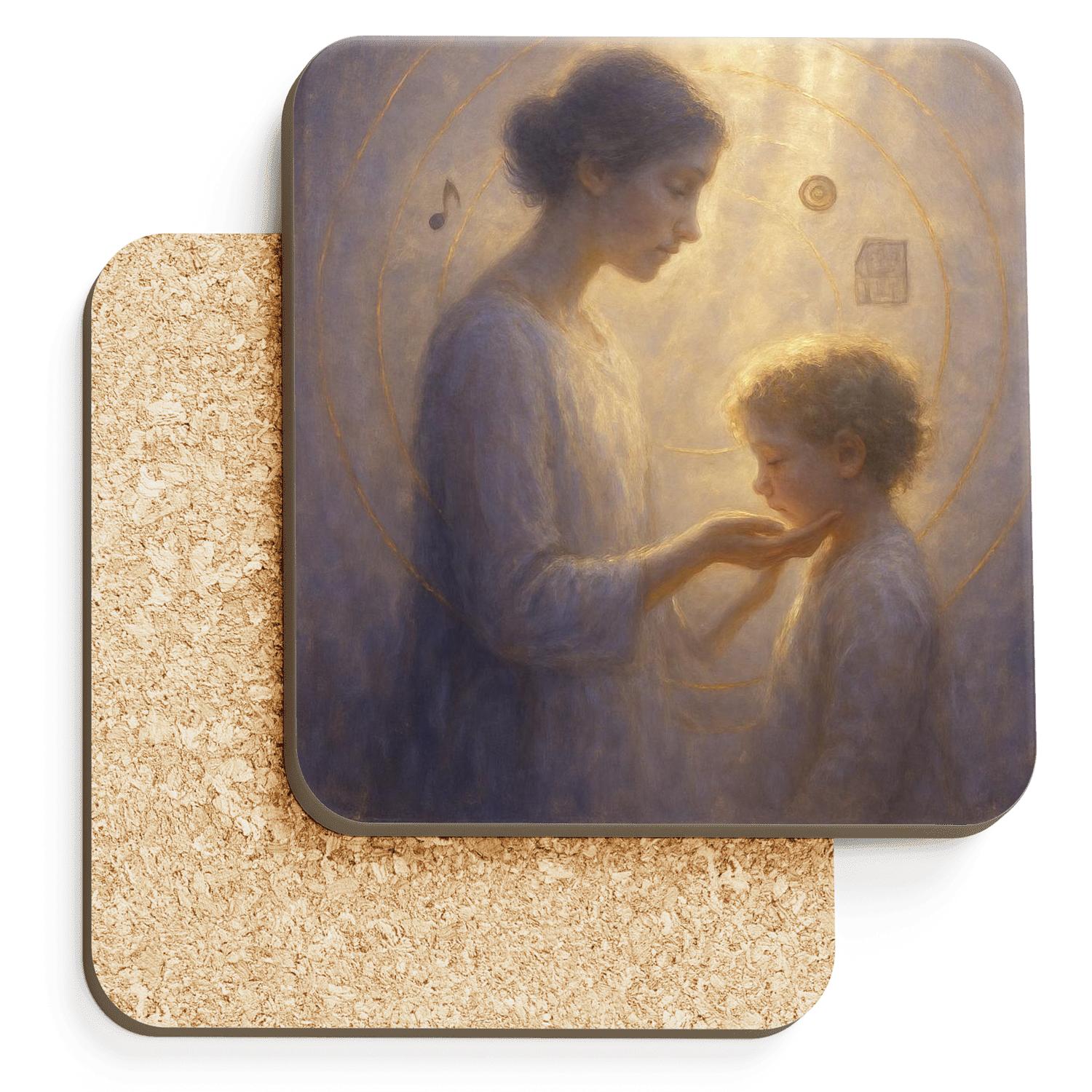 Orbit Of Tenderness The Gravity Of A Mothers Love personalized drink coasters