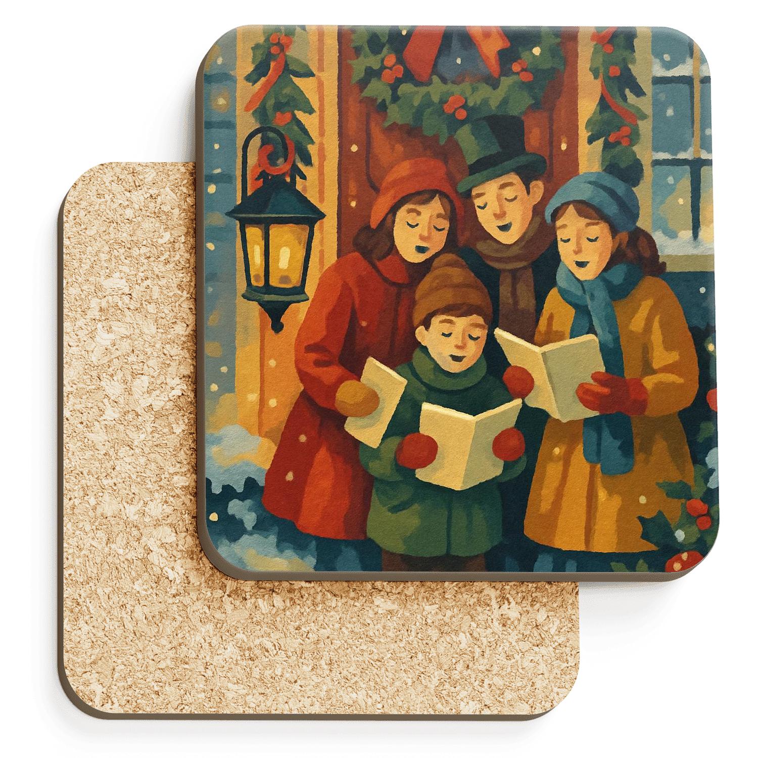 Wreathlit Welcome wooden table coasters