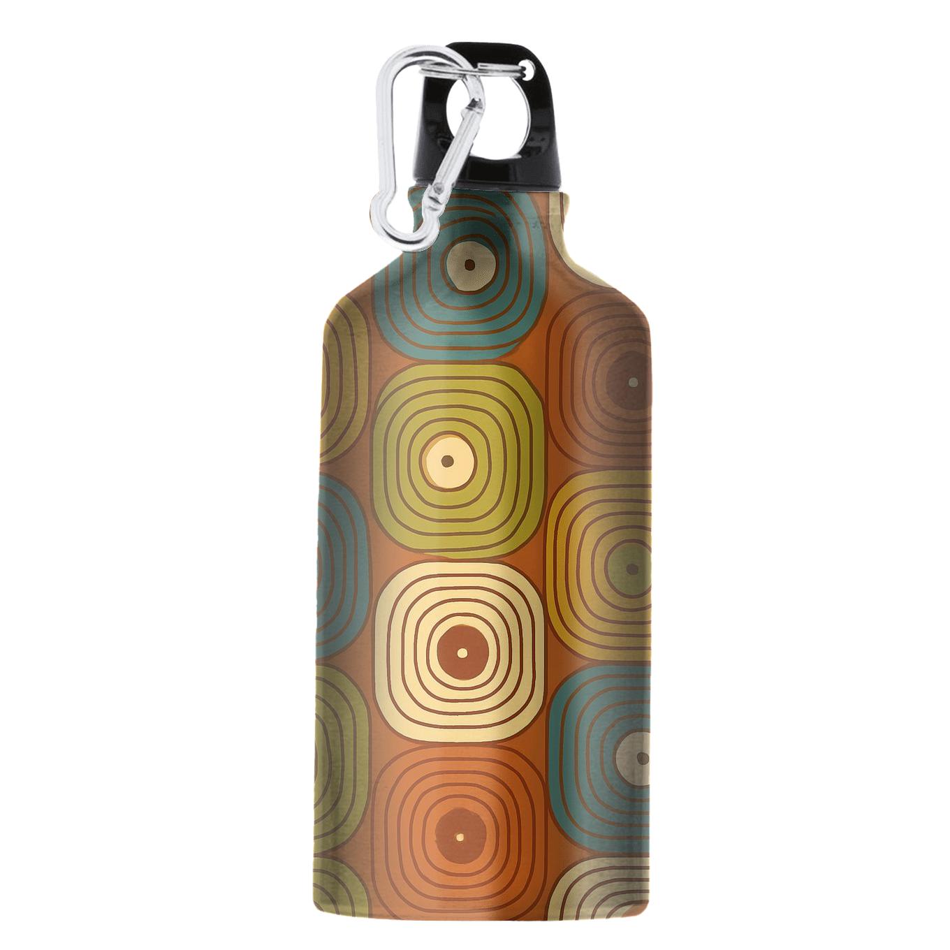 Cinnamon Vinyl Groove Grid portable sports bottles