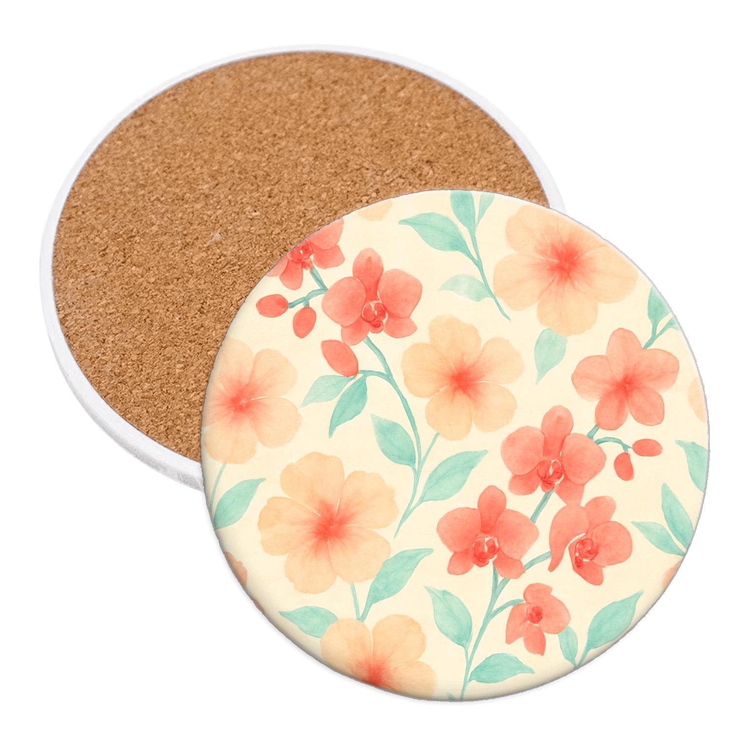 Citrus Orchid Sunrise absorbent drink coasters
