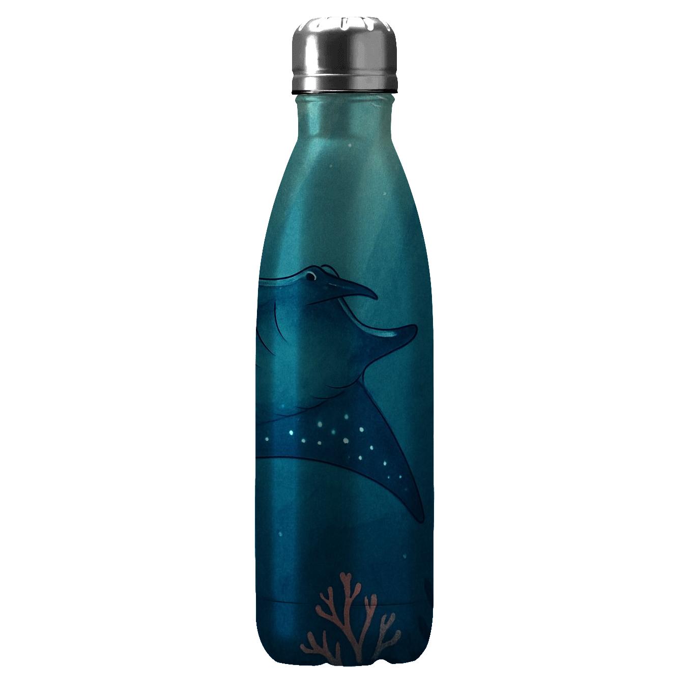 Bioluminescent Manta Reef Drift custom water bottles