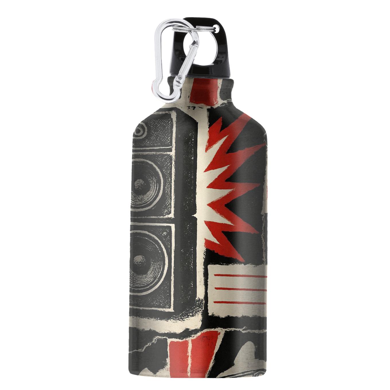 Riot Zine Speaker Collage sports bottles with lids