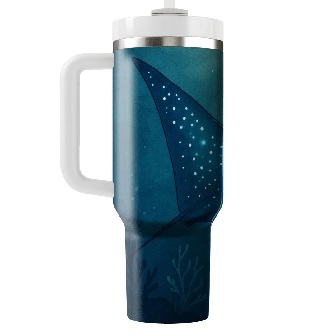 Bioluminescent Manta Reef Drift custom tumblers