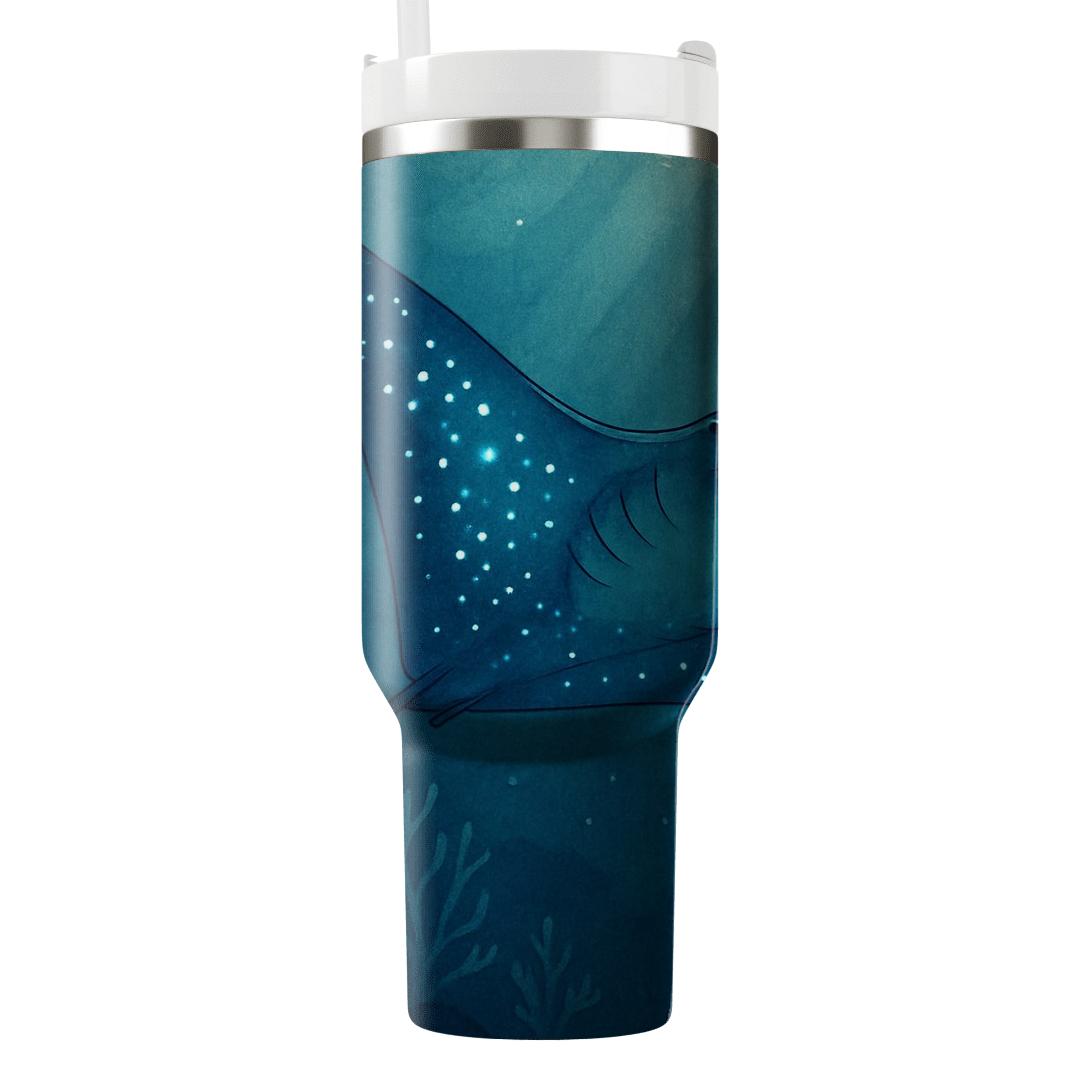 Bioluminescent Manta Reef Drift custom tumblers