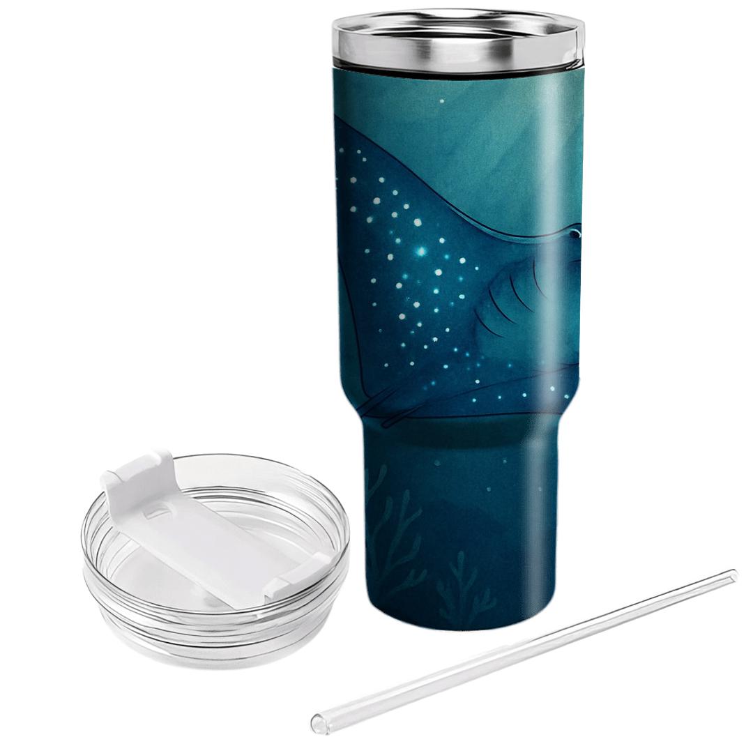 Bioluminescent Manta Reef Drift custom tumblers
