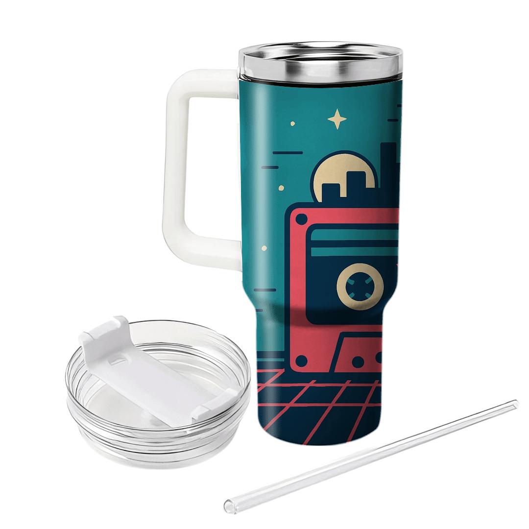 Cassette Skyline Jam personalized tumblers