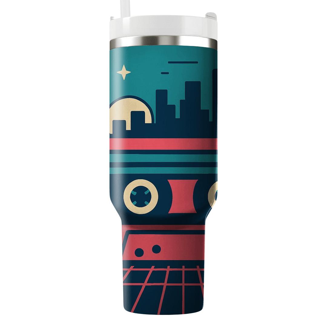 Cassette Skyline Jam personalized tumblers