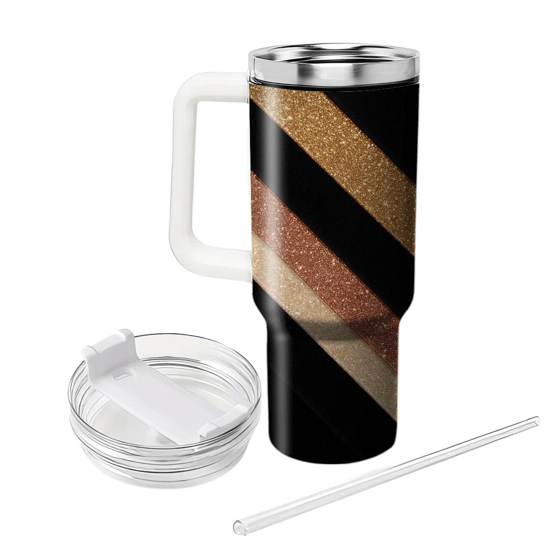 Couture Glitter Chevron Runway decorative tumblers