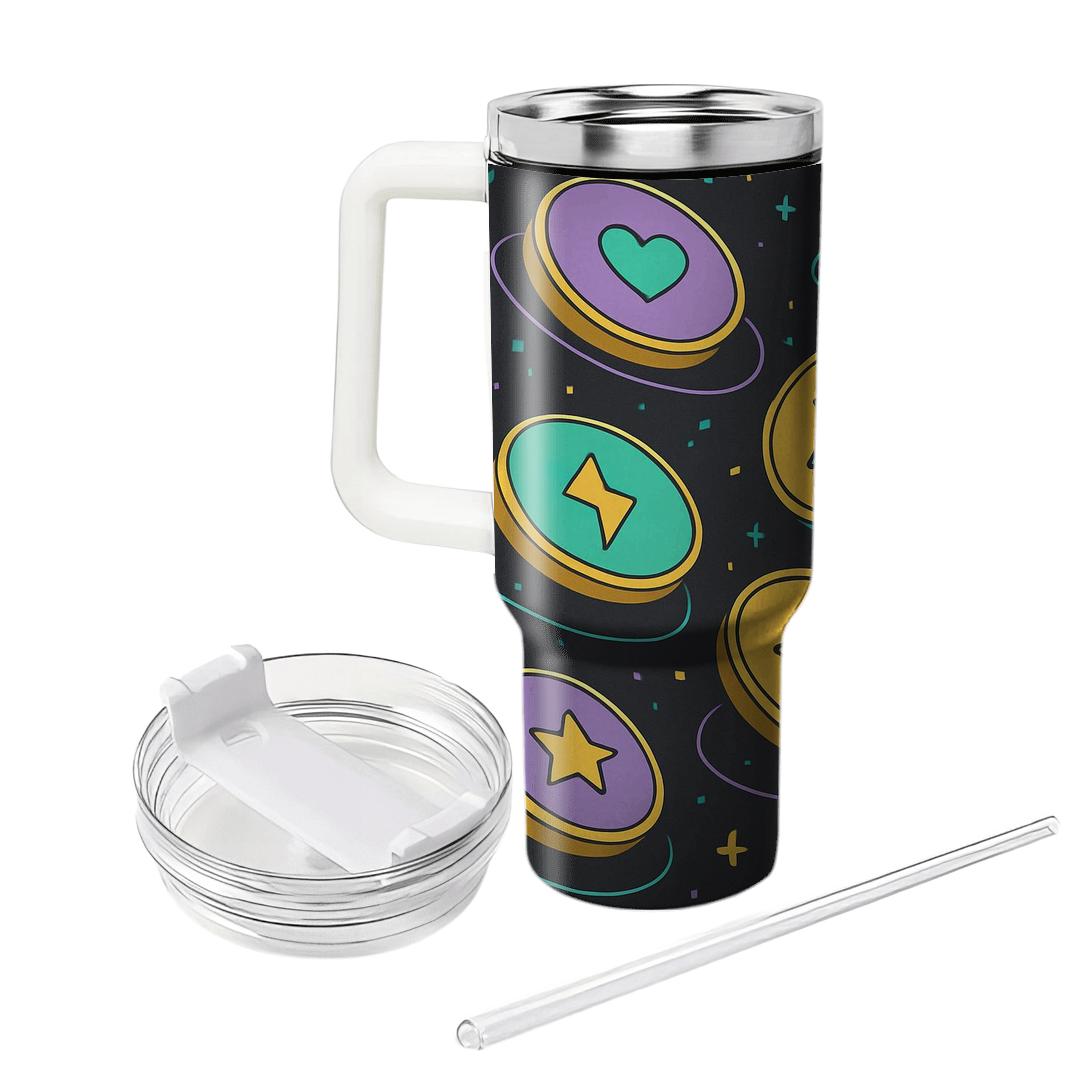 Arcade Token Orbit custom tumblers