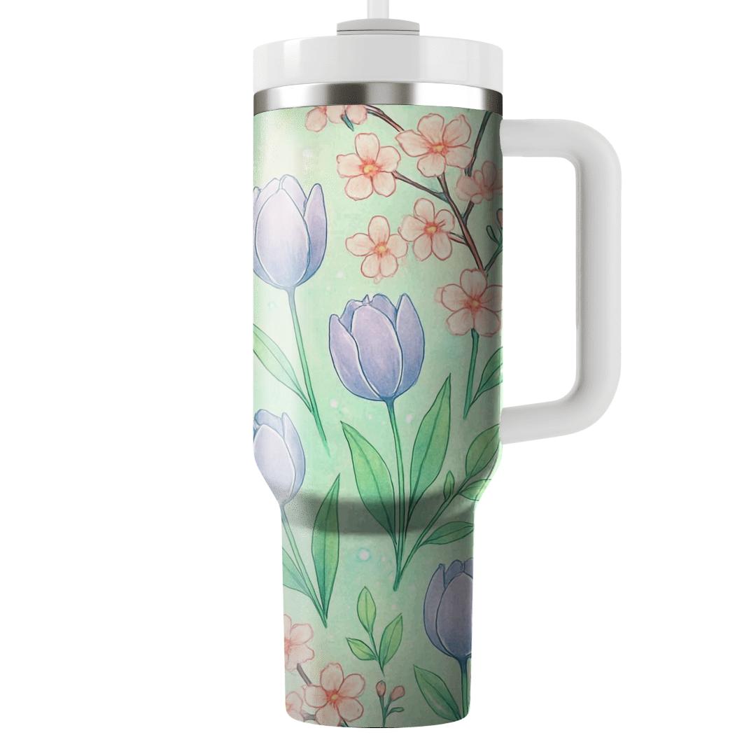 Spring Aurora Rain Garden tumbler cups