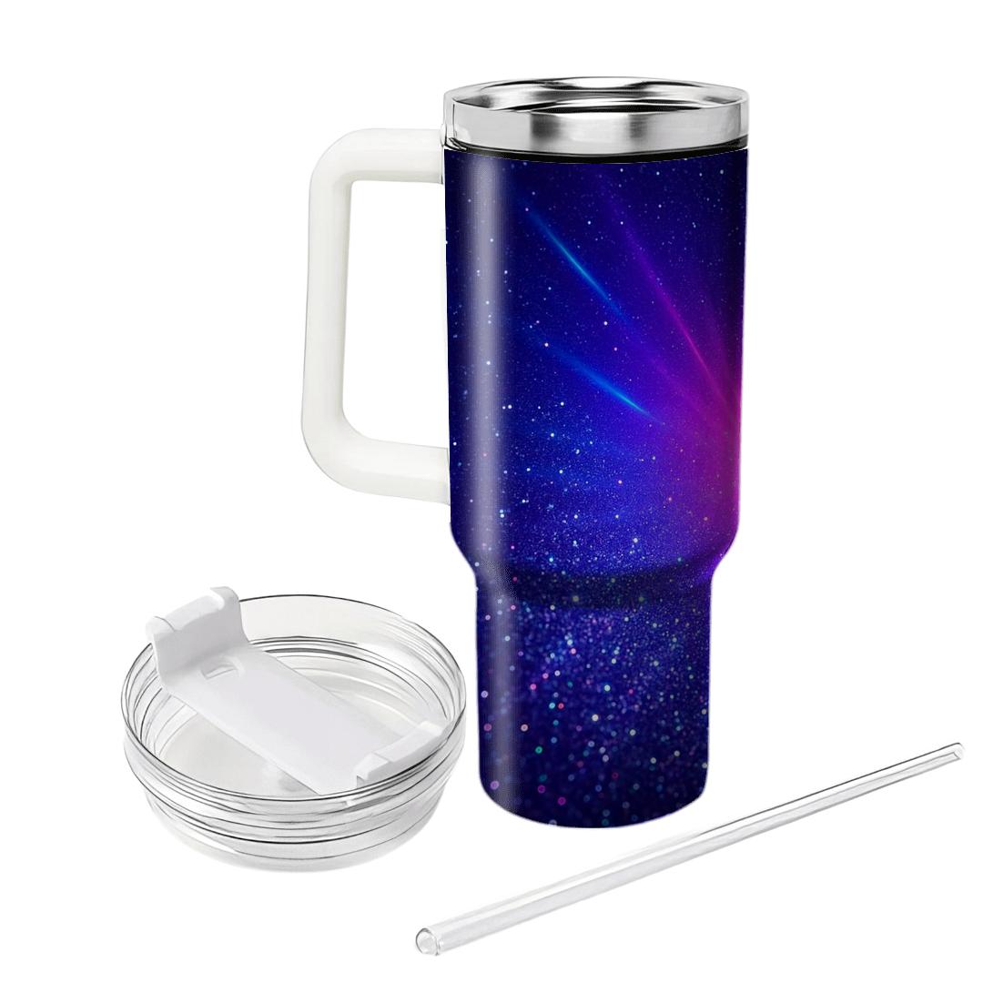 Neon Prism Glitter Afterglow insulated tumblers