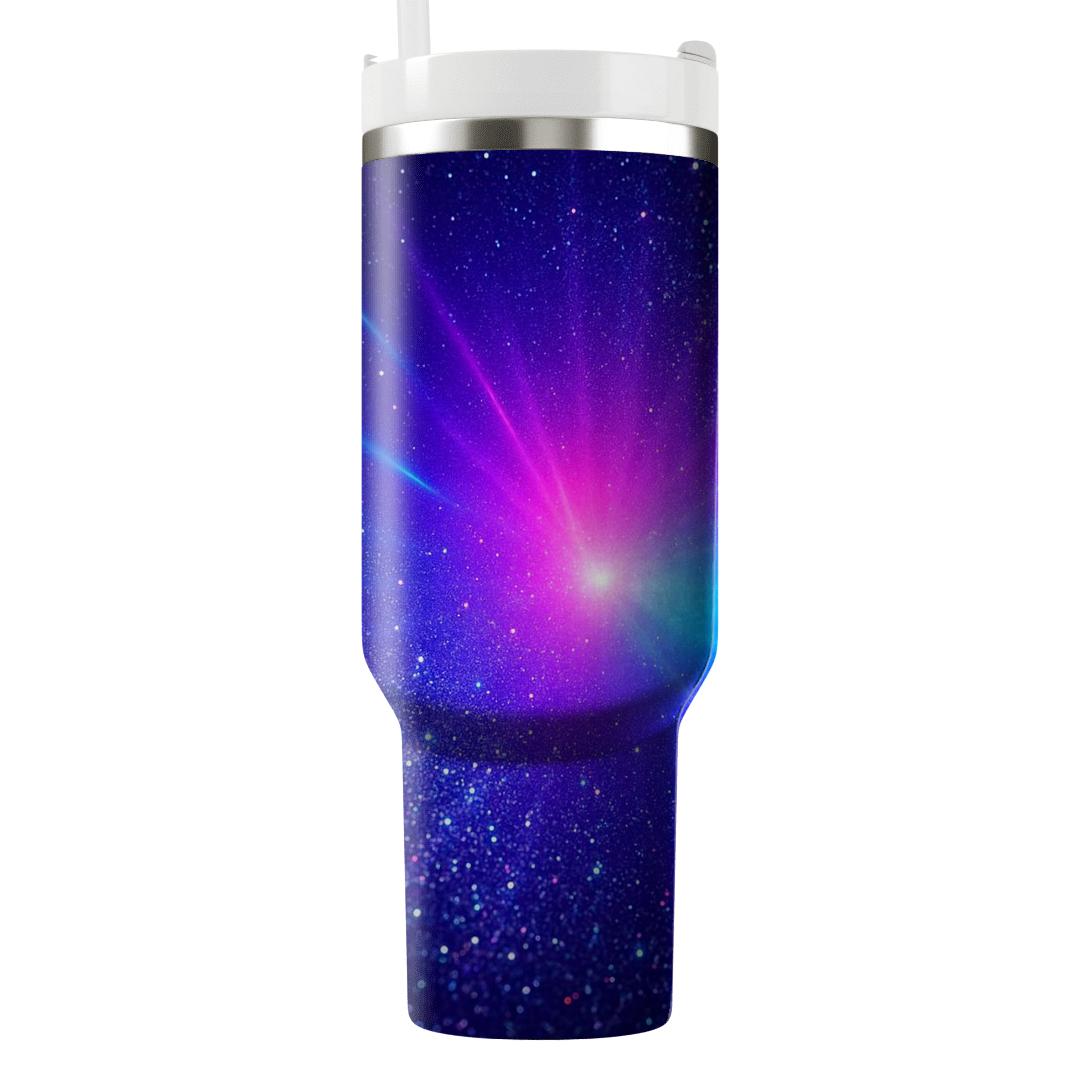 Neon Prism Glitter Afterglow insulated tumblers