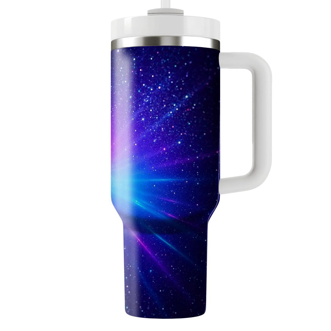 Neon Prism Glitter Afterglow insulated tumblers