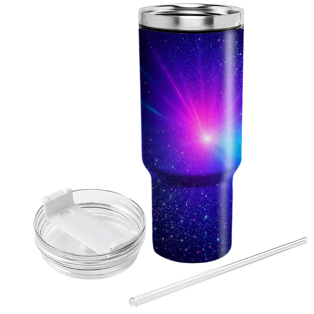 Neon Prism Glitter Afterglow insulated tumblers
