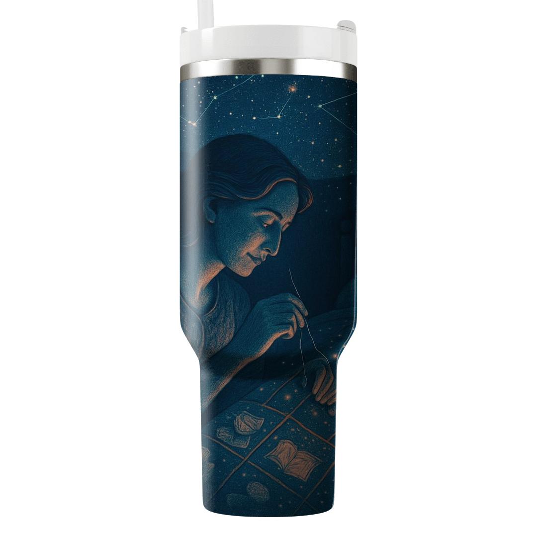 The Constellation Quilt A Sky Sewn From Her Patience tumblers with lids