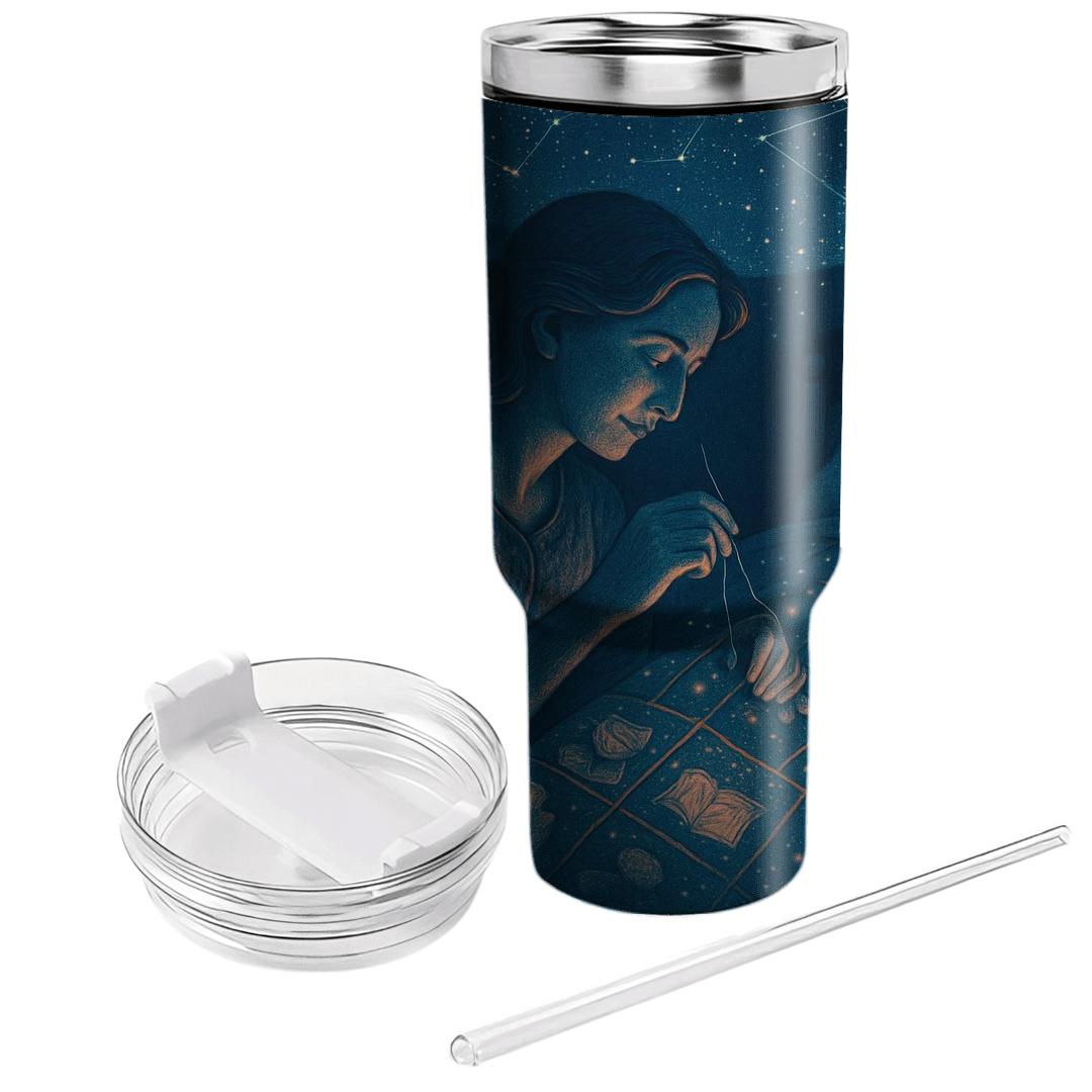 The Constellation Quilt A Sky Sewn From Her Patience tumblers with lids